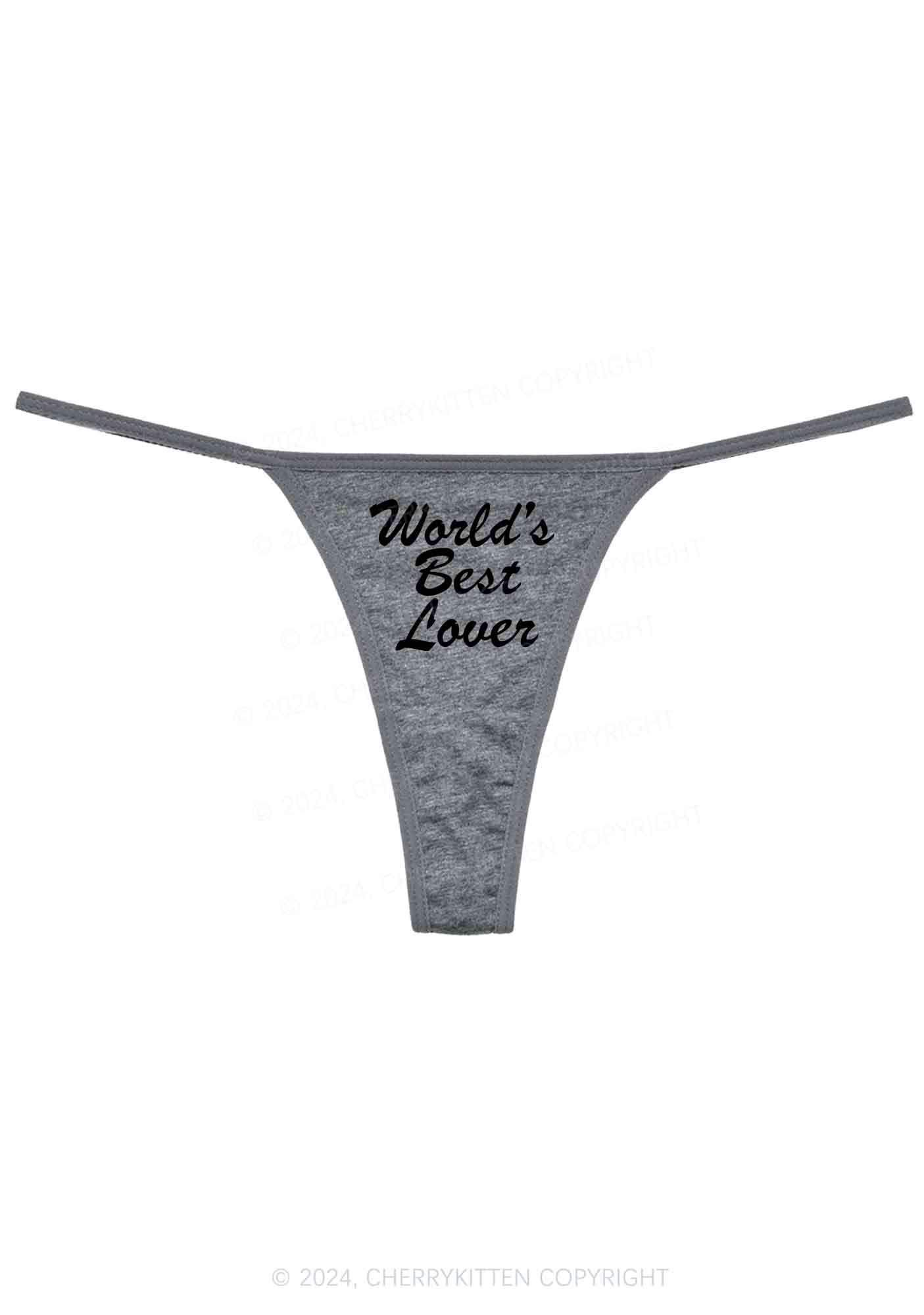 World's Best Lover Y2K Flat String Thong Cherrykitten