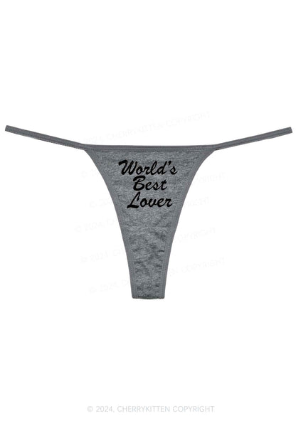 World's Best Lover Y2K Flat String Thong Cherrykitten