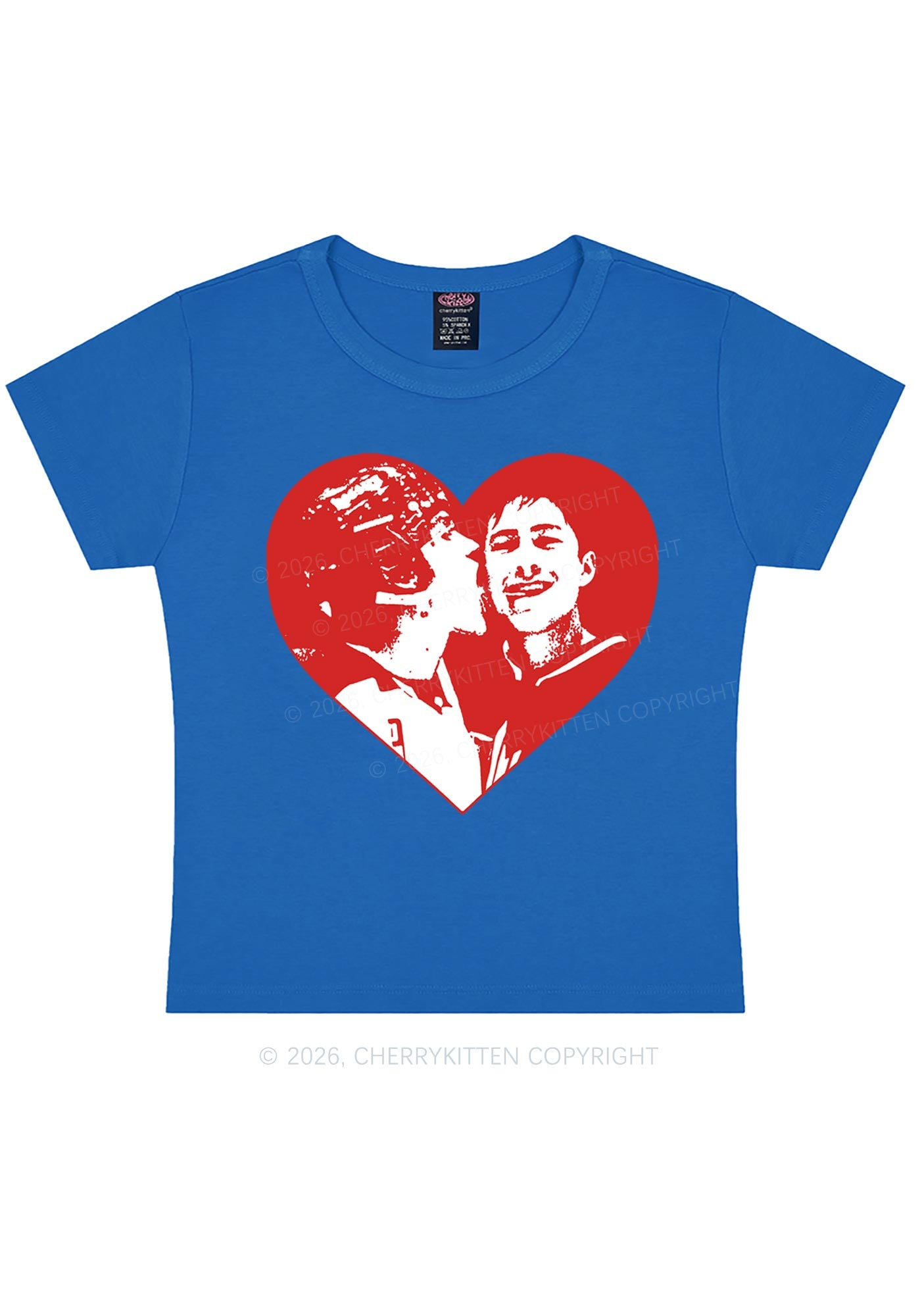Red Heart Bros HR Y2K Baby Tee Cherrykitten