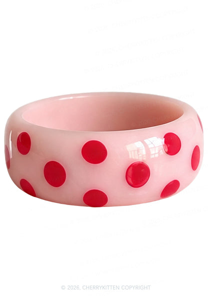 Candy Color Polka Dots Y2K Cuff Bangle Cherrykitten