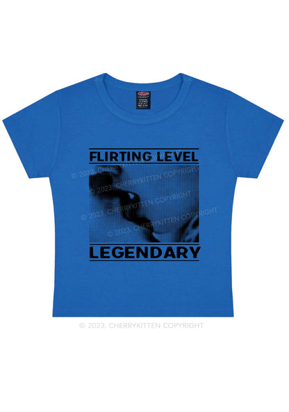 Flirting Level Y2K Baby Tee Cherrykitten