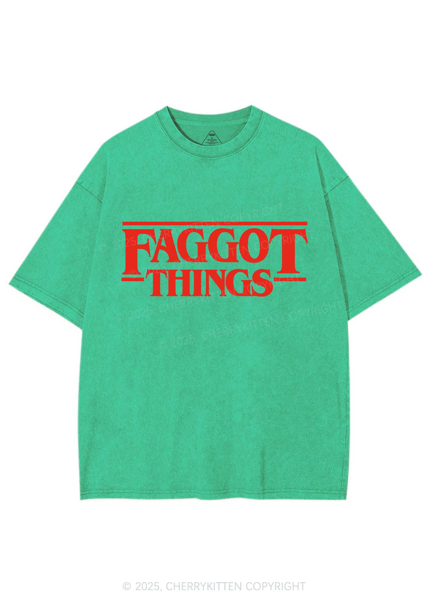 Faggot Things Pride Y2K Shirts Washed Tee Cherrykitten