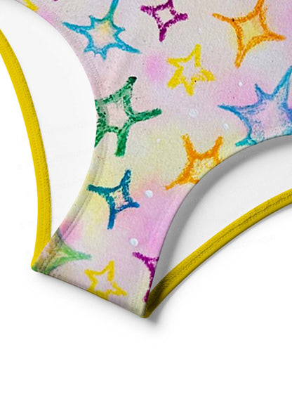Rainbow Star Y2K Print Bikini Set Cherrykitten