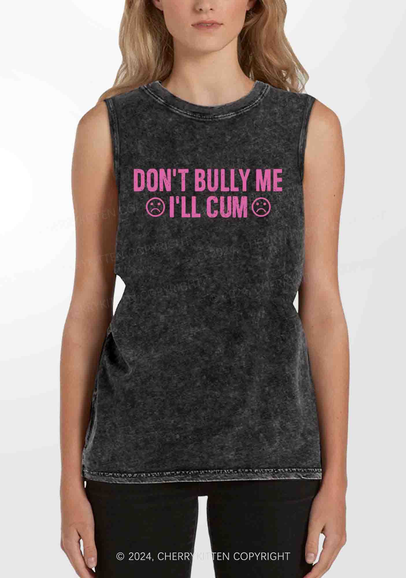 Don't Bully Me Y2K Washed Tank Cherrykitten