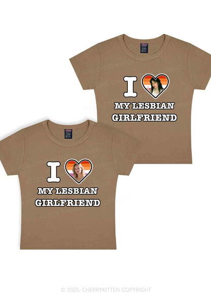 Custom My Lesbian GF Pride Y2K Valentine's Day Baby Tee Cherrykitten