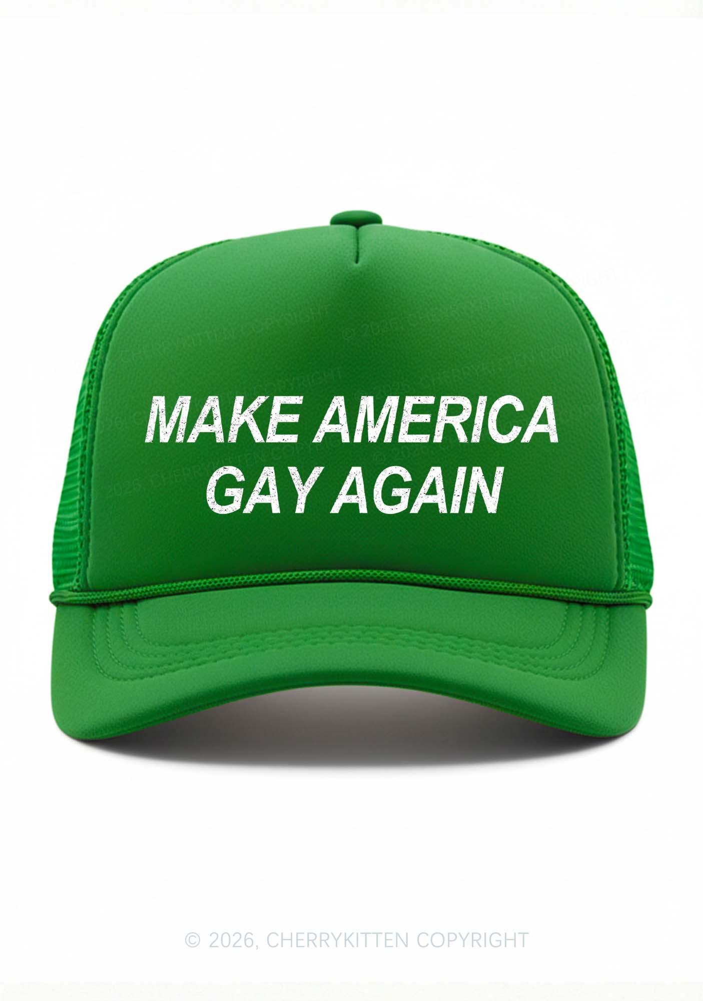 Make America Gay Again Pride Y2K Trucker Hat Cherrykitten