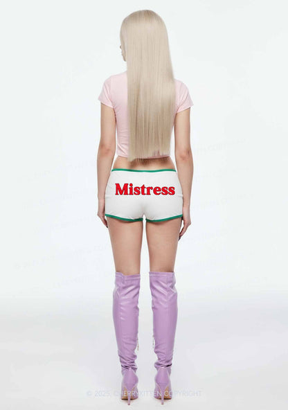 Mistress Y2K Booty Shorts Cherrykitten