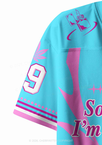 Sorry I Was Blunt Y2K Crop Sport Jersey Shirts Cherrykitten