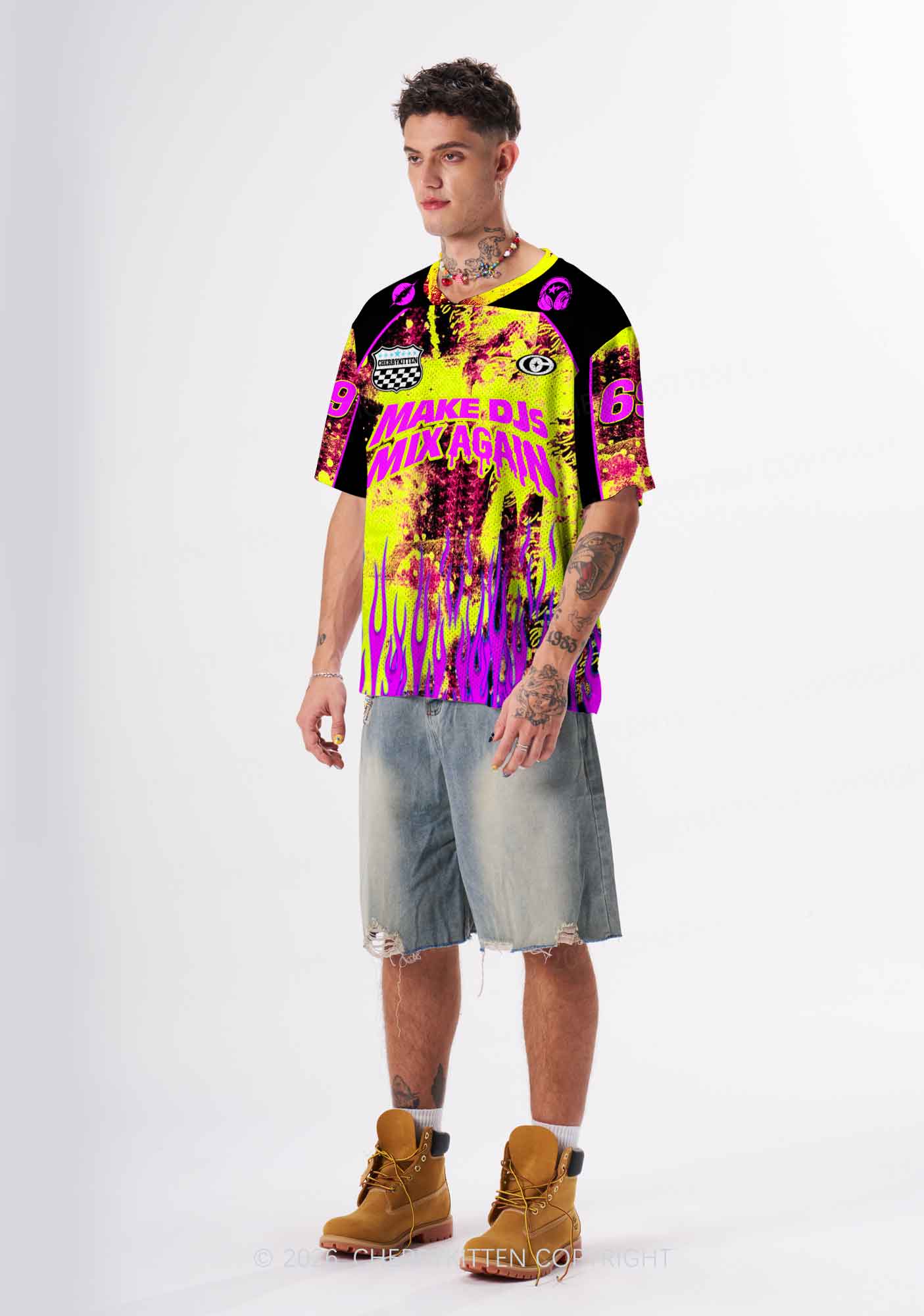 Make DJs Mix Again Y2K Sport Jersey Shirts Cherrykitten