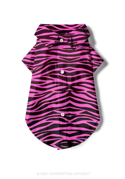 Pink Zebra Y2K Pet Shirts Cherrykitten
