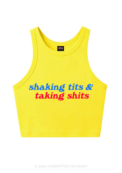 Shaking Txts Taking Shxts Y2K Crop Tank Top Cherrykitten