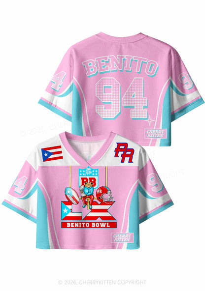 Pink Frog Y2K Crop Sport Jersey Shirts Cherrykitten