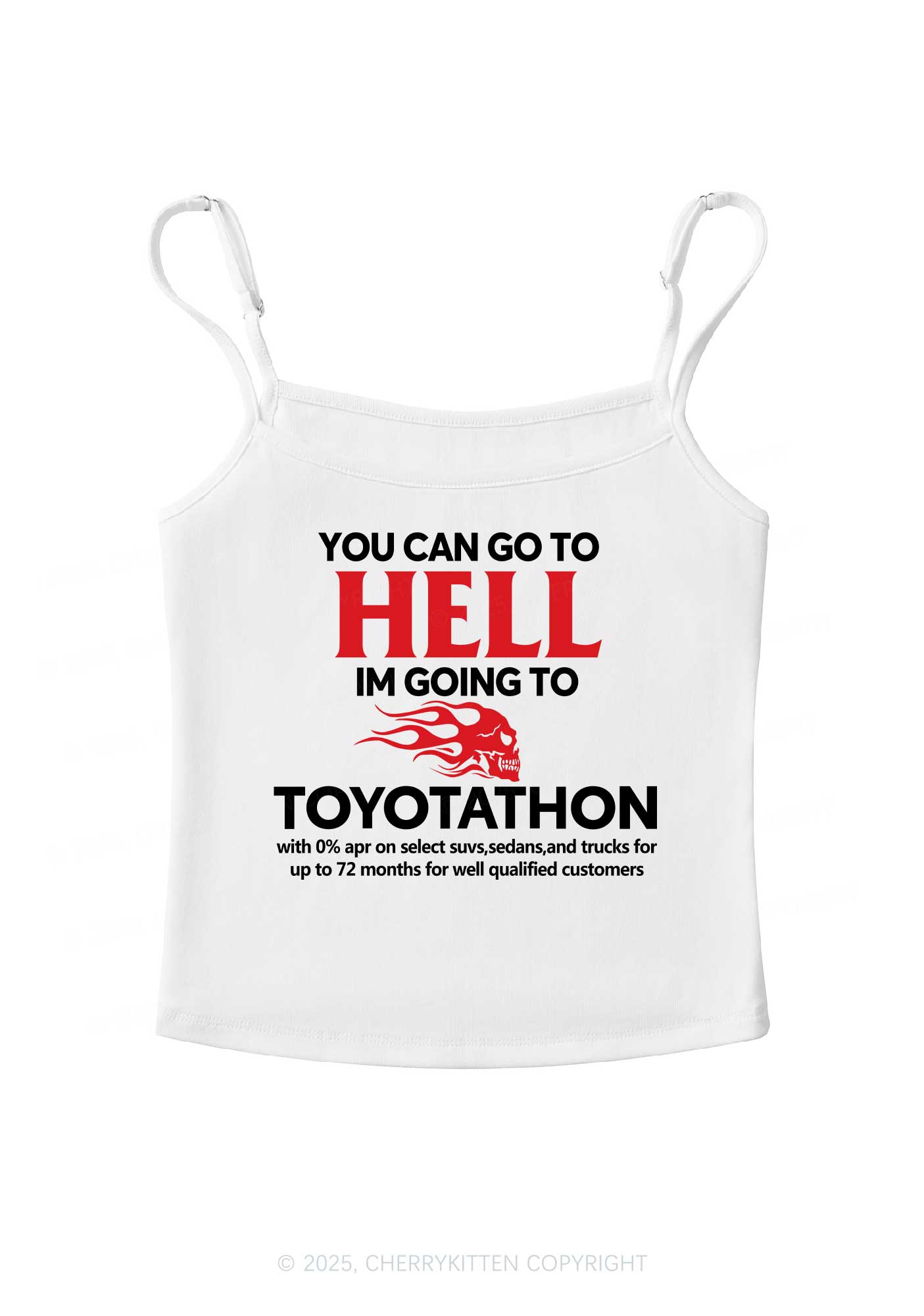 You Can Go Hell Y2K Spaghetti Strap Cami Cherrykitten