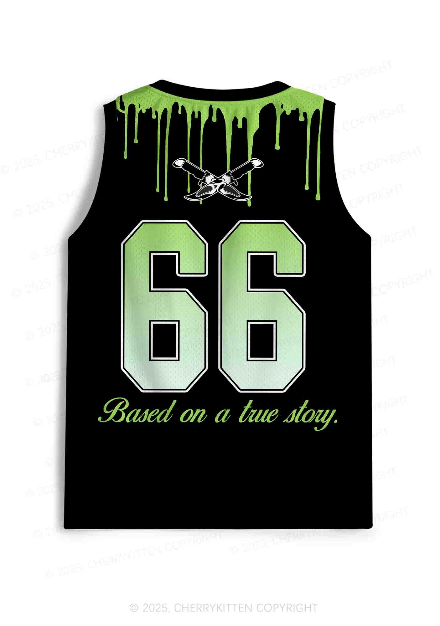 Custom Halloween Black Stab Ghost Y2K Sport Jersey Tank Cherrykitten