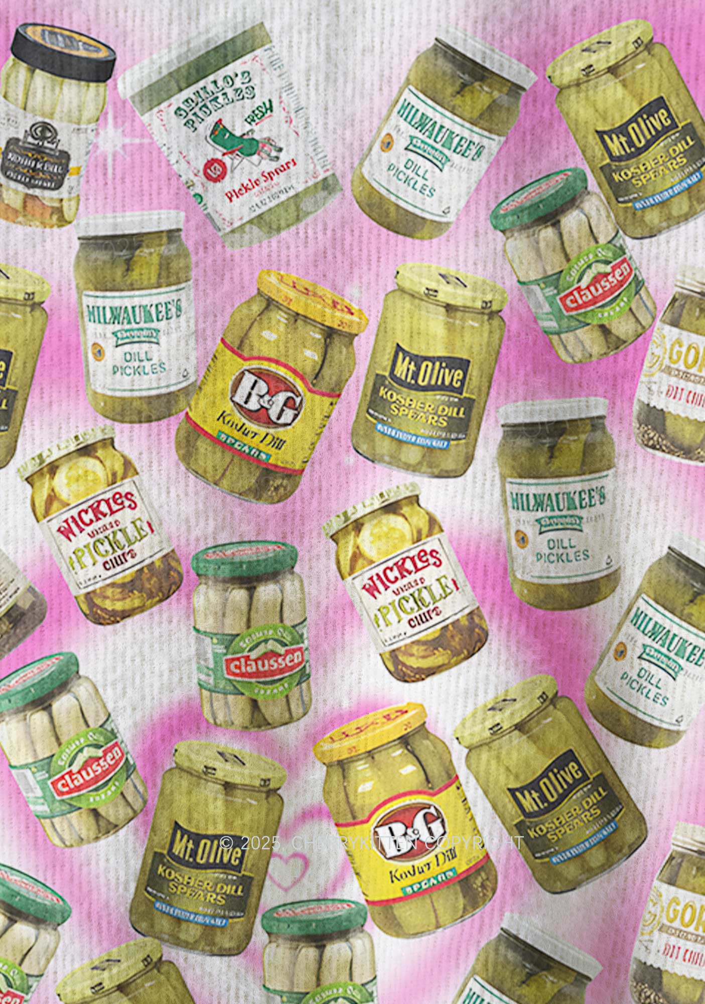 Yellow Canned Pickles Y2K Christmas Knit Sweatshirt Cherrykitten