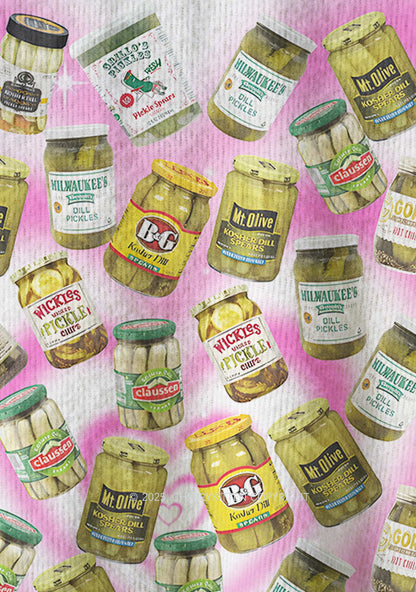 Yellow Canned Pickles Y2K Christmas Knit Sweatshirt Cherrykitten