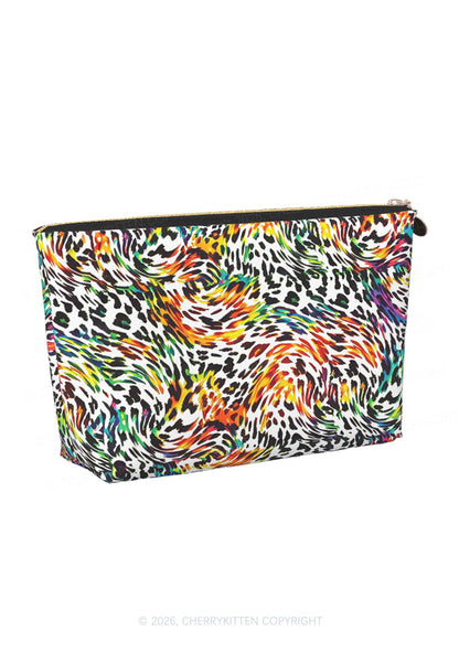 Rainbow Leopard Pride Y2K Makeup Bag Cherrykitten