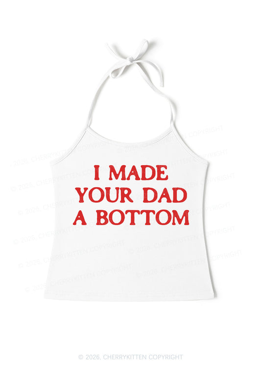 Made Your Dad Bottom Pride Y2K Halter Neck Cami Cherrykitten