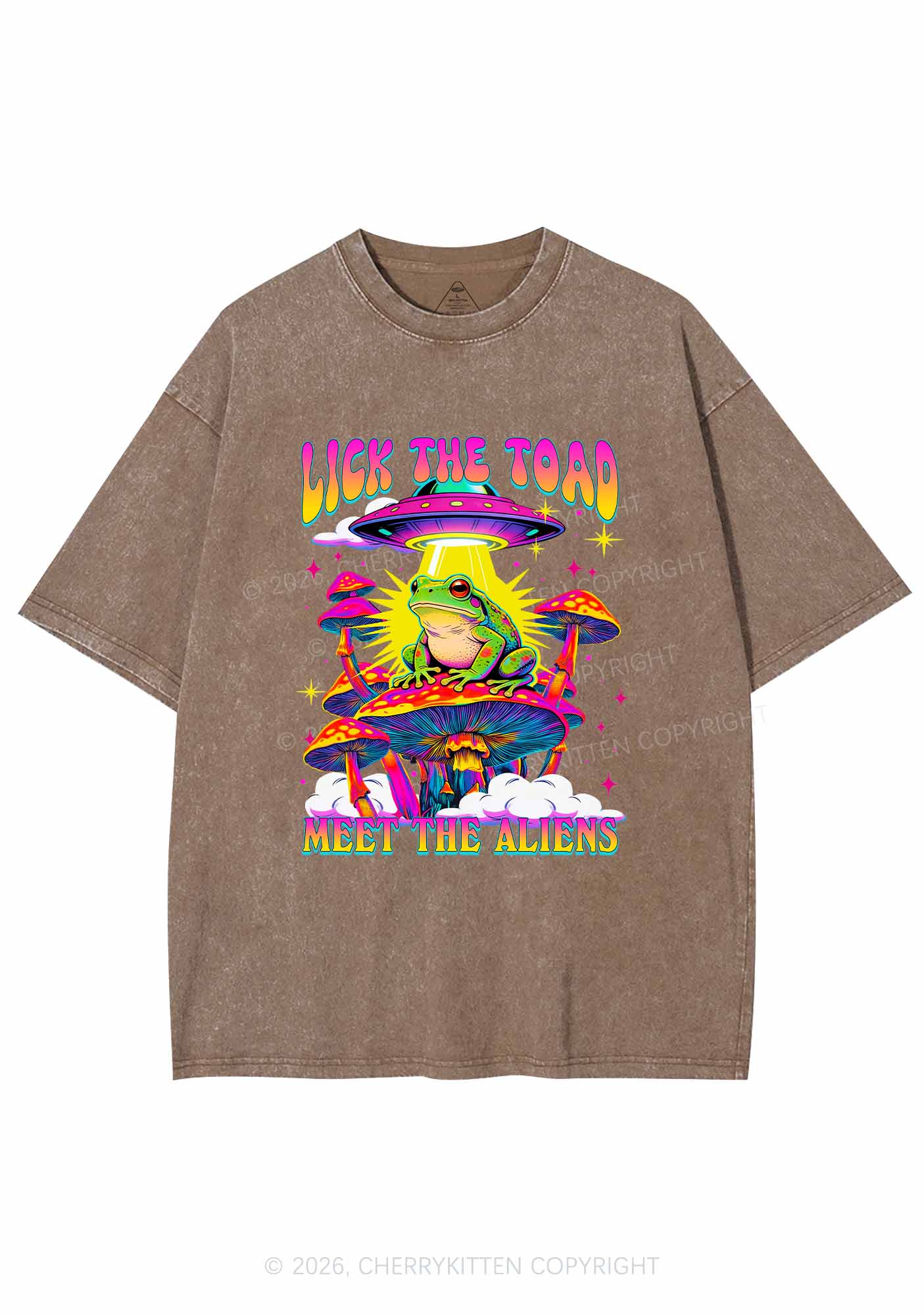Lick The Toad Y2K Shirts Washed Tee Cherrykitten