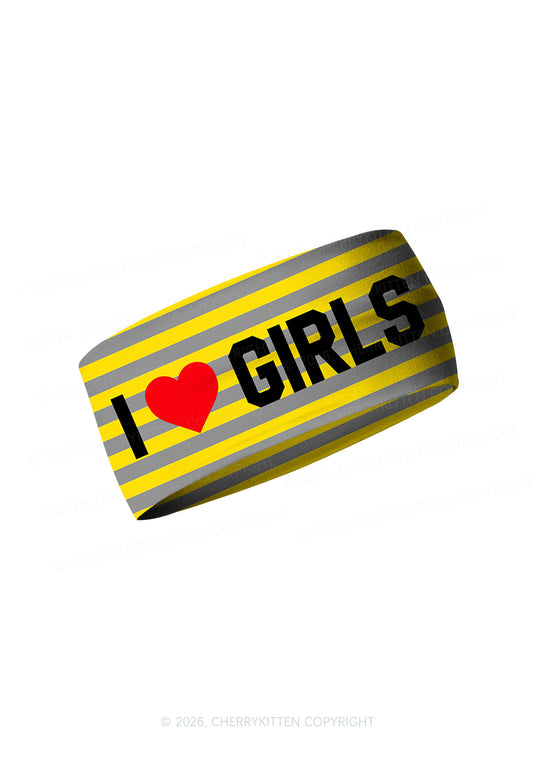 I Love Girls Pride Y2K Print Headband Cherrykitten