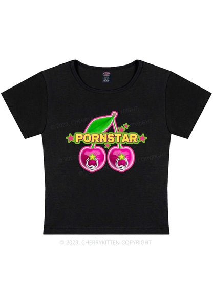 Pxrnstar Cherry Y2K Baby Tee Cherrykitten