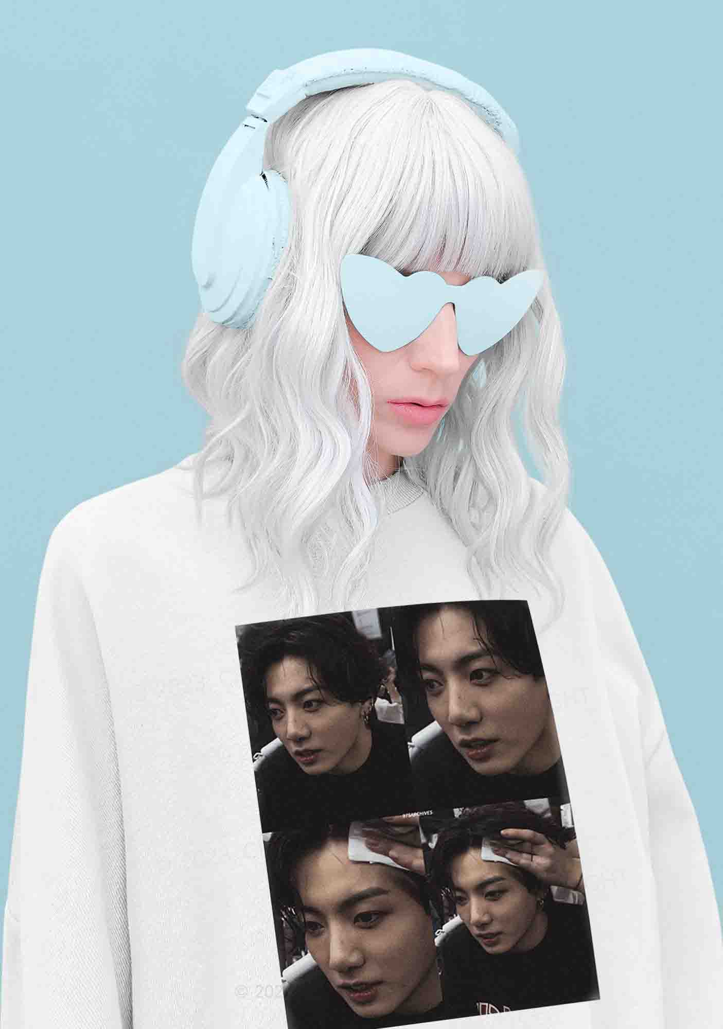 Jung Kook Photos Y2K Sweatshirt Cherrykitten