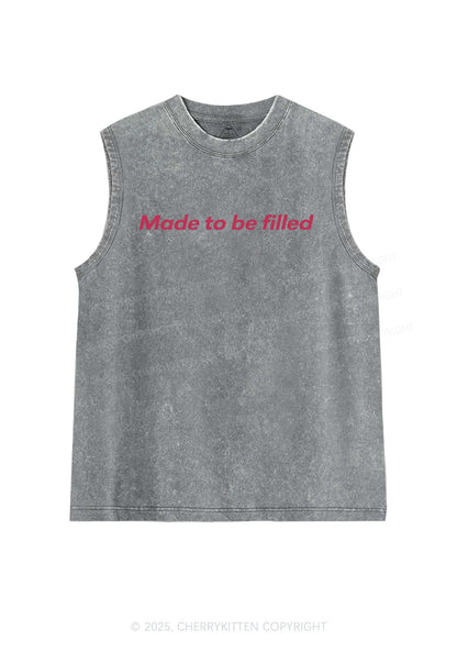 Made To Be Filled Y2K Washed Muscle Tank Cherrykitten