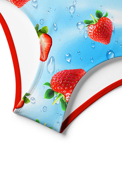 Cute Strawberry Y2K Print Bikini Set Cherrykitten