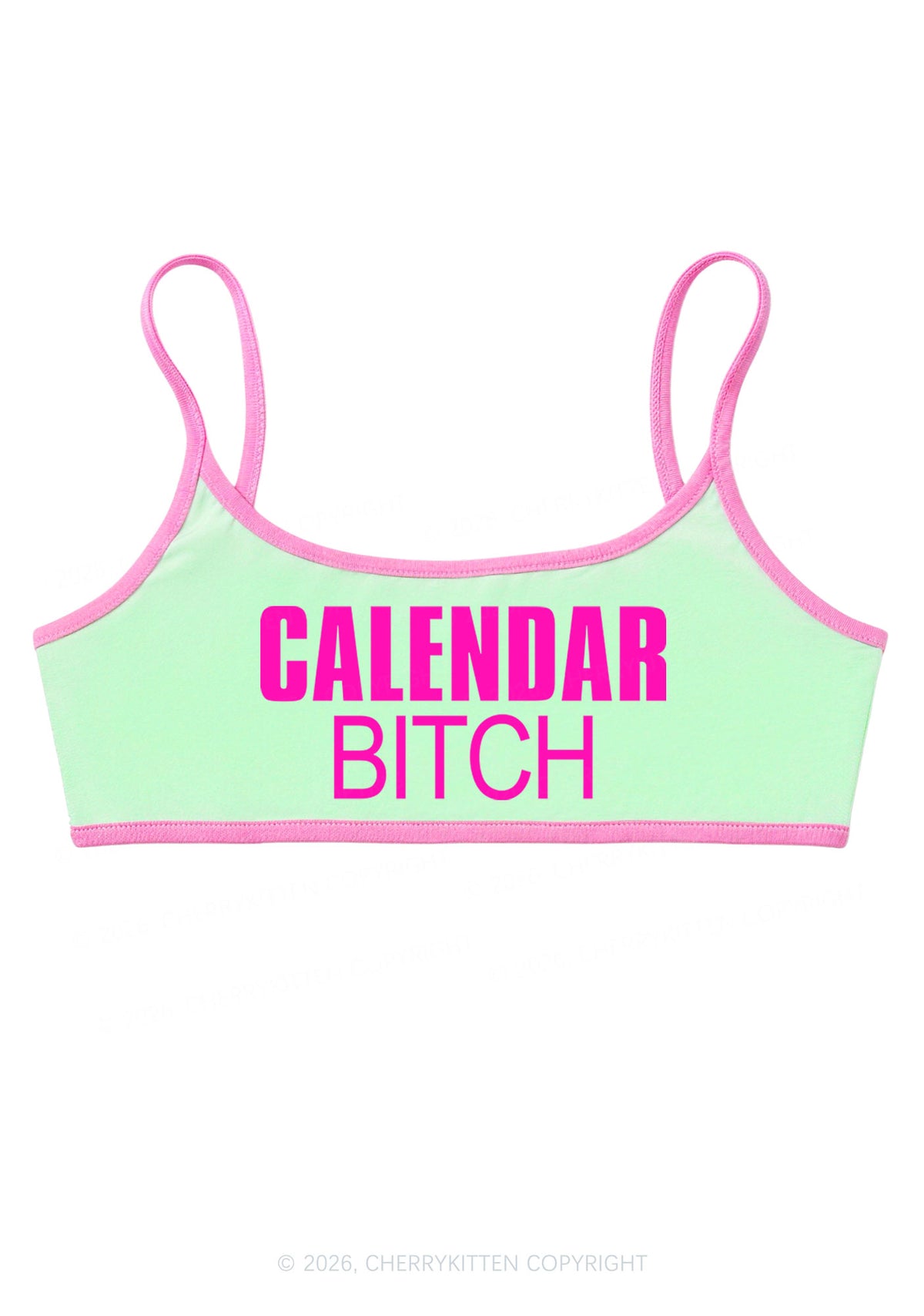 Calendar Bxxch Y2K Super Crop Cami Cherrykitten