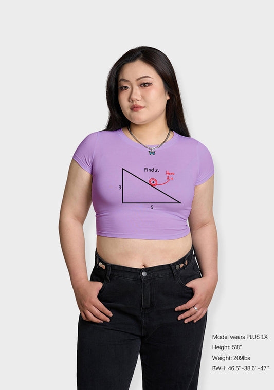Curvy Find X Here It Is Baby Tee