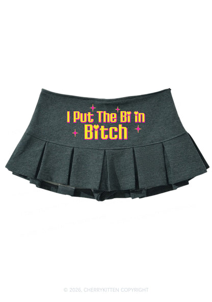 Put The Bi In Bxxch Pride Y2K Mini Pleated Skirts Cherrykitten