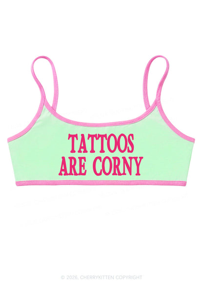 Tattoos Are Corny Y2K Super Crop Cami Cherrykitten