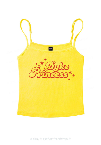 Dyke Princess Pride Y2K Spaghetti Strap Cami Cherrykitten