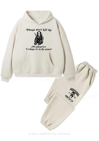 Halloween In The Sequel Y2K Fleece Hoodie Set Cherrykitten