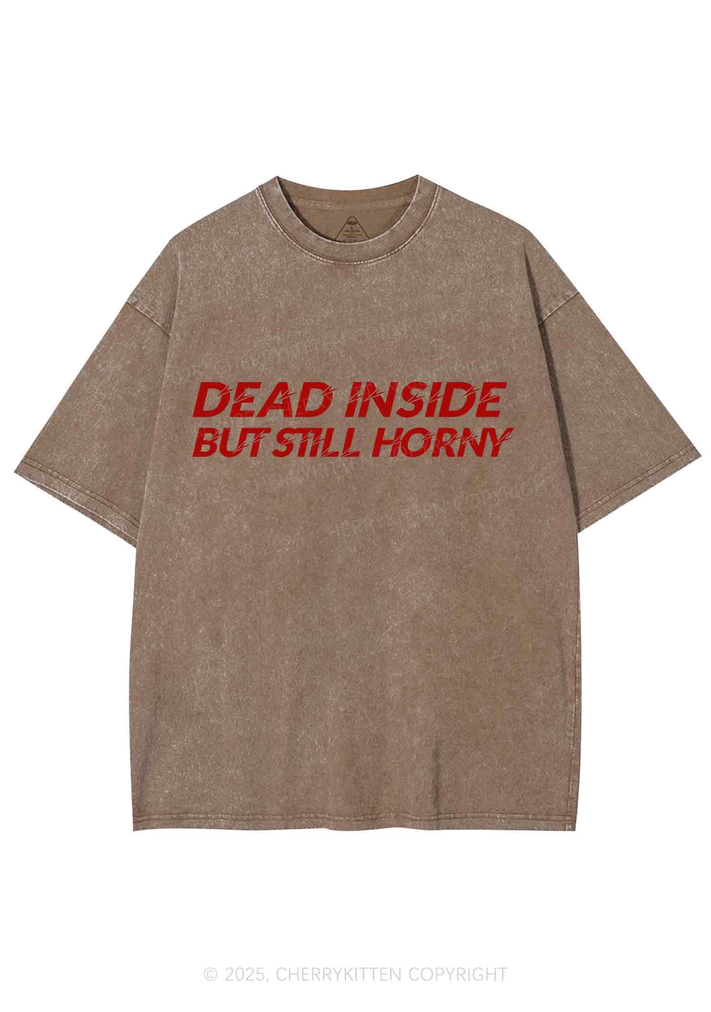 Dead Inside But Still Thirsty Y2K Shirts Washed Tee Cherrykitten