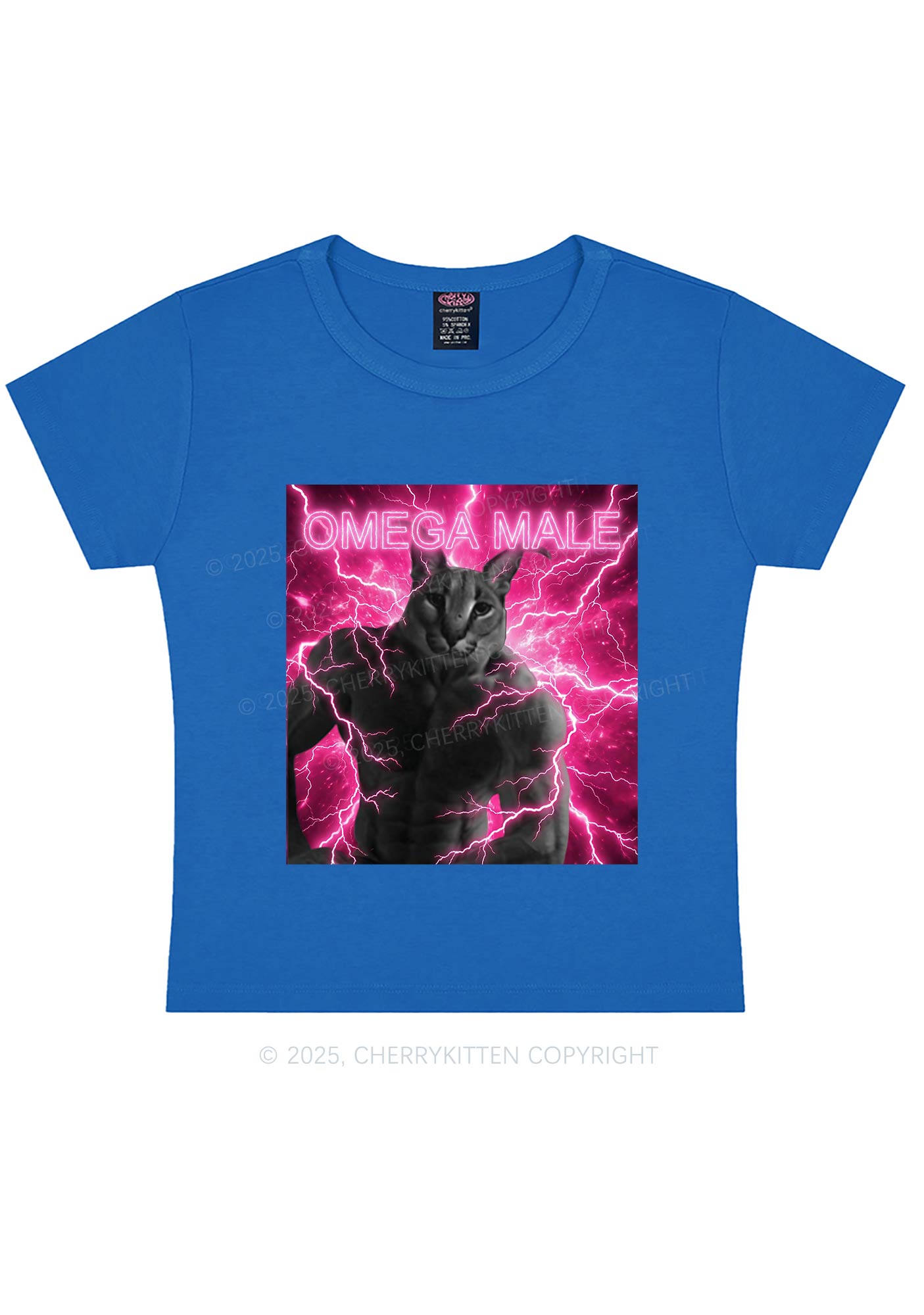 Omega Male Y2K Baby Tee Cherrykitten