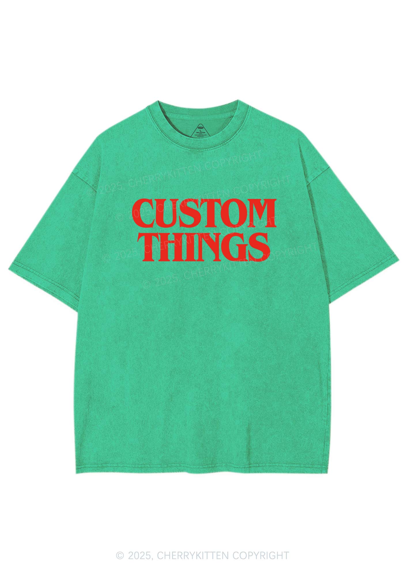 Custom Things Y2K Shirts Washed Tee Cherrykitten