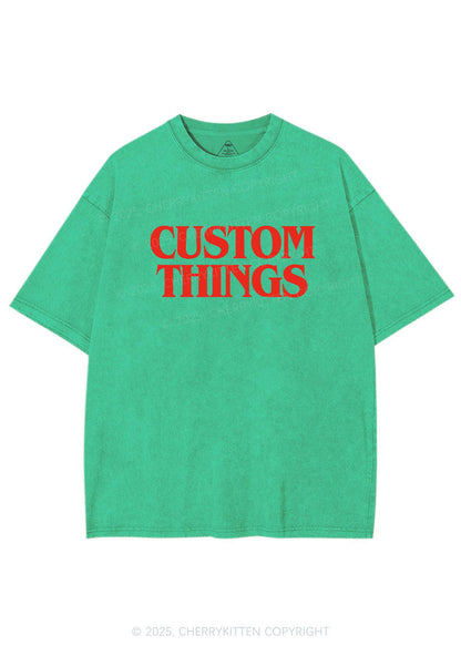 Custom Things Y2K Shirts Washed Tee Cherrykitten