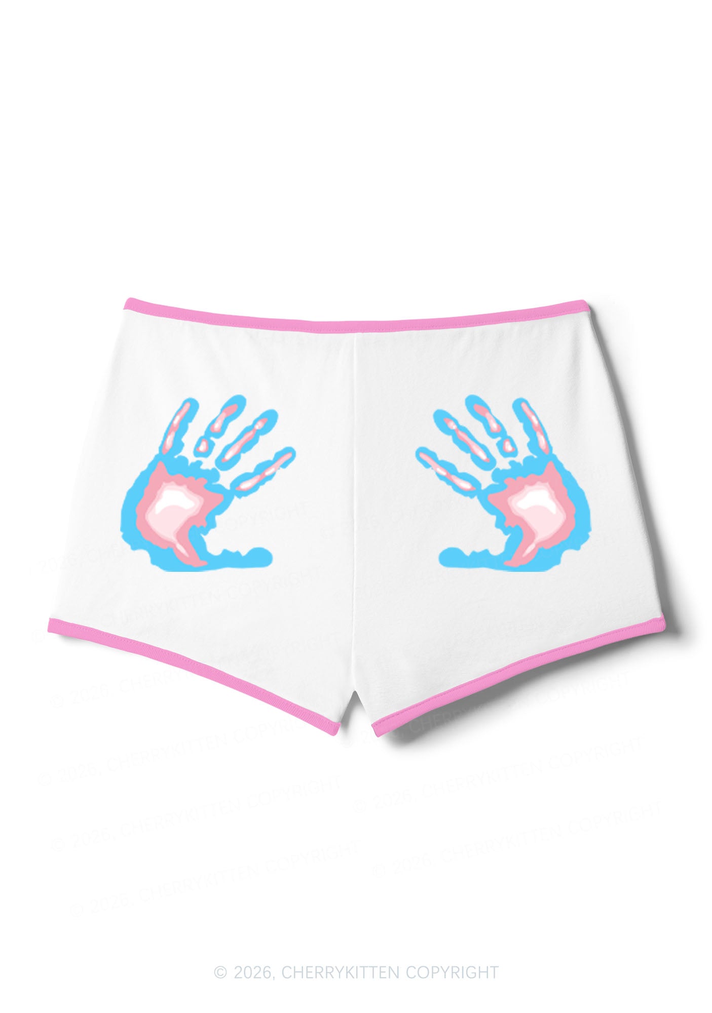 Trans Thermal Hands Pride Y2K Booty Shorts Cherrykitten
