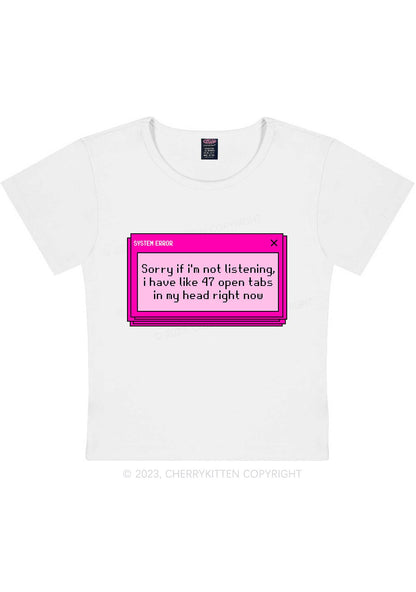 System Error Y2K Baby Tee Cherrykitten