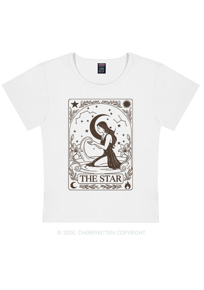 Halloween The Star Kneeling Woman Y2K Baby Tee Cherrykitten