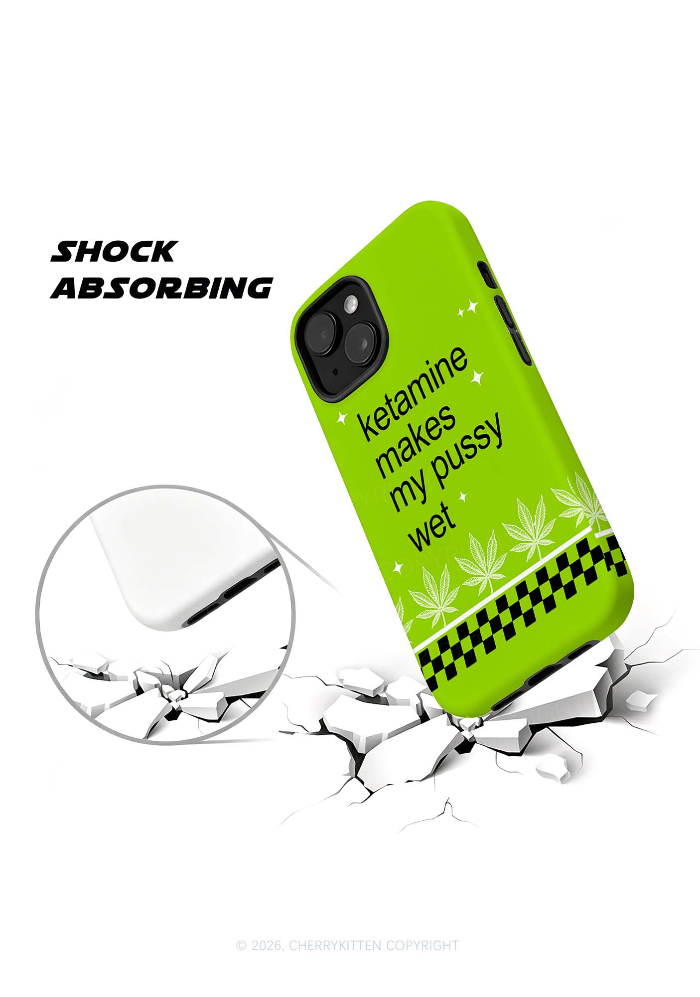 Kxxamine Makes My Puxxy Wet Y2K Phone Case Cherrykitten