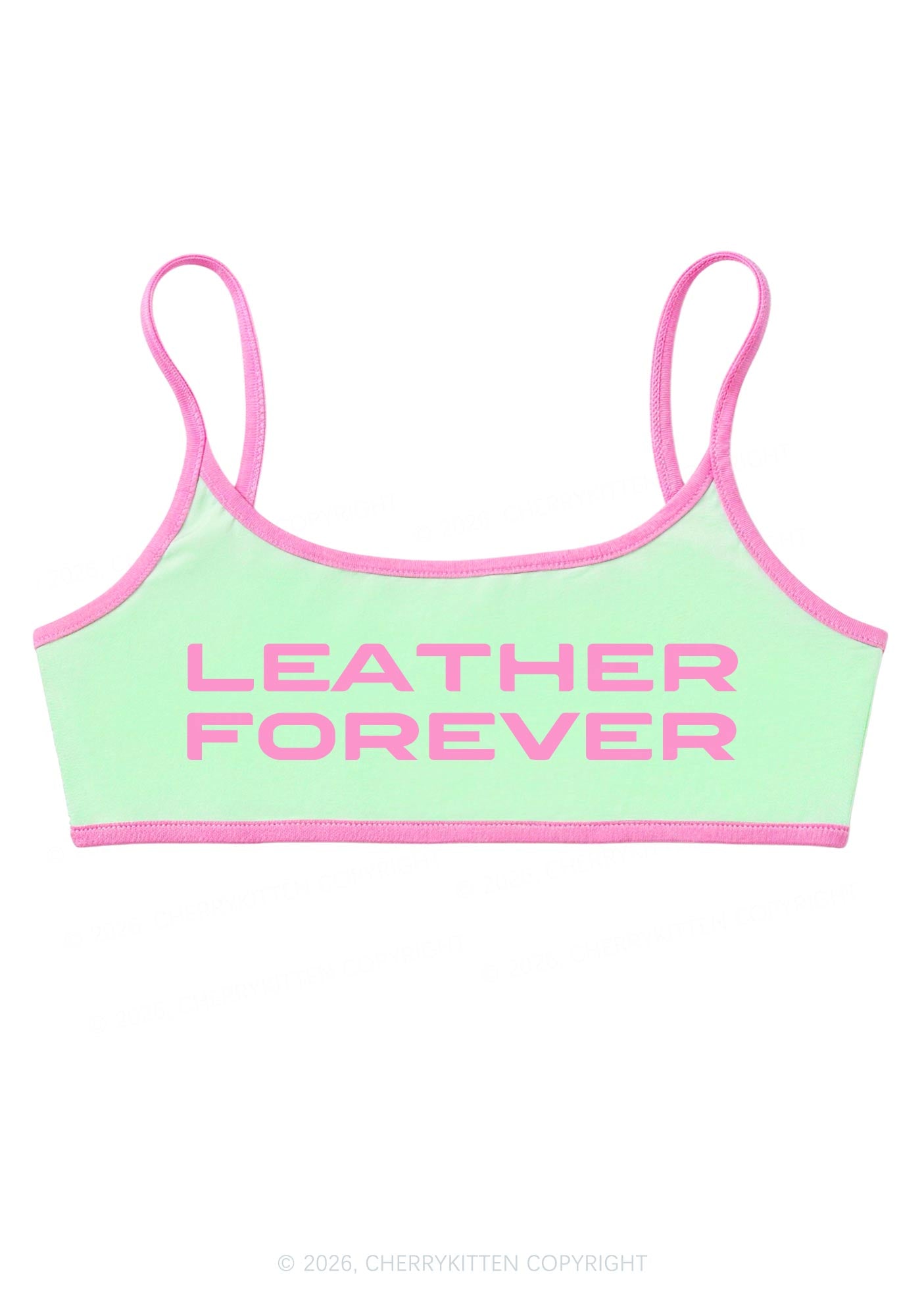 Leather Forever Y2K Super Crop Cami Cherrykitten