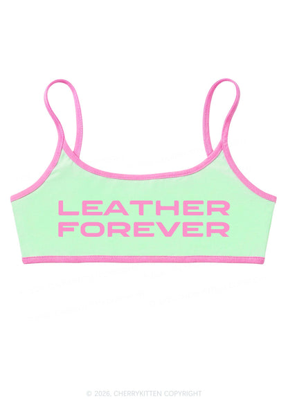 Leather Forever Y2K Super Crop Cami Cherrykitten