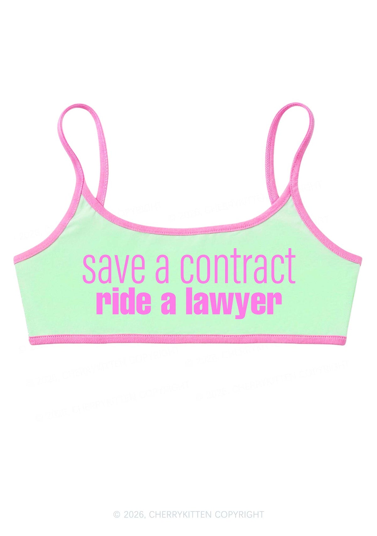 Save Contract Ride Lawyer Y2K Super Crop Cami Cherrykitten