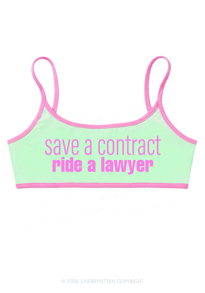 Save Contract Ride Lawyer Y2K Super Crop Cami Cherrykitten