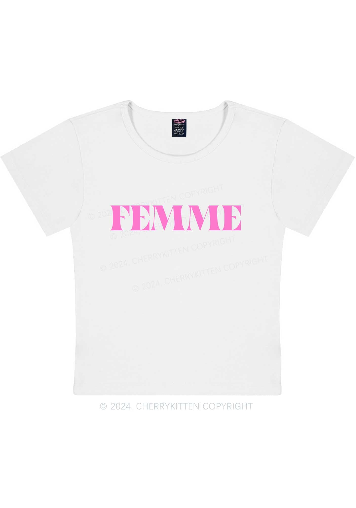 Curvy Femme Y2K Baby Tee Cherrykitten