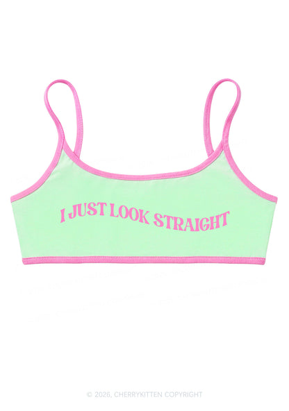 I Just Look Straight Pride Y2K Super Crop Cami Cherrykitten