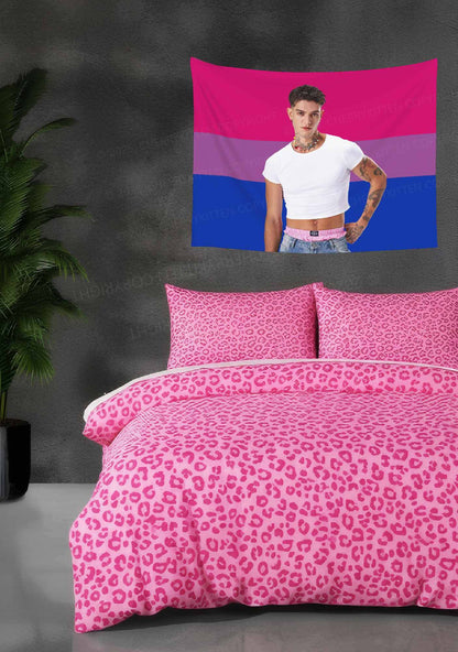 Custom Photo Bisexual Pride Flag Y2K Tapestry Cherrykitten