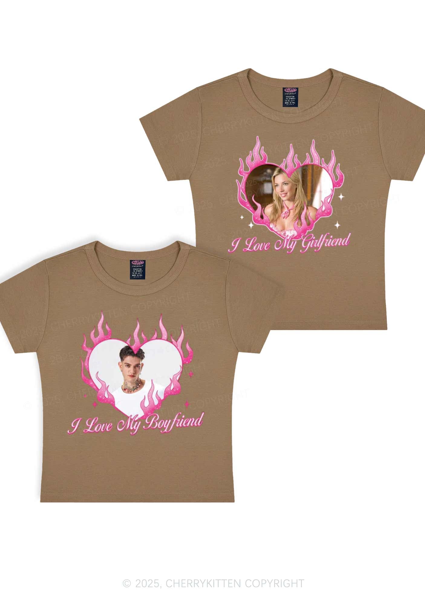 Custom I Love My GF BF Y2K Valentine's Day Baby Tee Cherrykitten